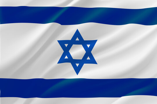 Flag of Israel. 3d vector illustration