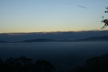 sunrise over the mountains