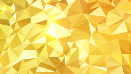 polygonal abstract background with golden triangles