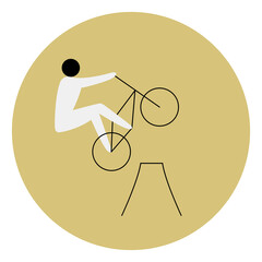 Cycling BMX freestyle competition icon. Sport sign.
