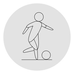 Futsal competition icon. Sport sign. Line art.