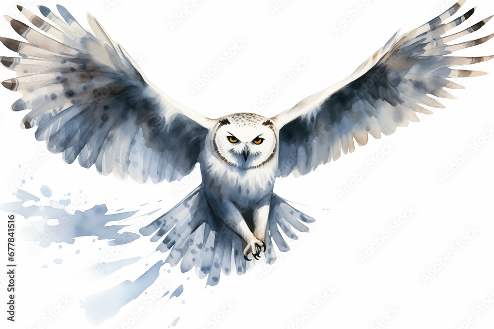 Wall mural Snowy Owl in Flight