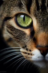 A cat photo close up, cat eye in details
