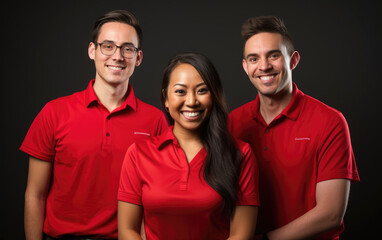 Obraz premium A young team of instructors in their high-end office. Working together with a focus on collaboration, creativity, and innovation