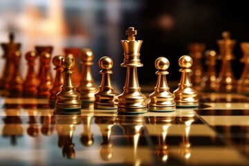 Strategic chess representing competition and challenges. Generative AI
