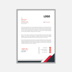 Creative letterhead Design Template With Geometric Shapes. A4 paper, Corporate Layout Design Template