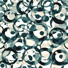 abstract background with watercolor bubbles. Ai generated, monochrome