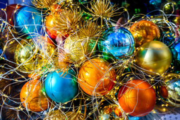 typical christmas decoration - baubles - photo