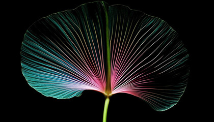 Vibrant summer flower silhouette on dark backdrop, digitally generated image generated by AI