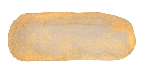 PNG Beige, gold ink metallic watercolor paper grain texture stain blot on transparent background.