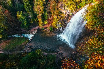 waterfall in autumn