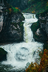 waterfall in the mountains