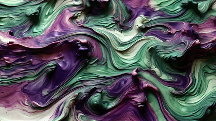 Ink background image with green and purple colors