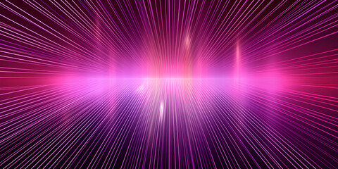 Depiction of hyperspace featuring dynamic beams of pink light against a black background.