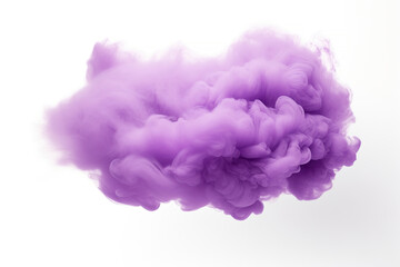 Obraz premium Purple cloud isolated on black background