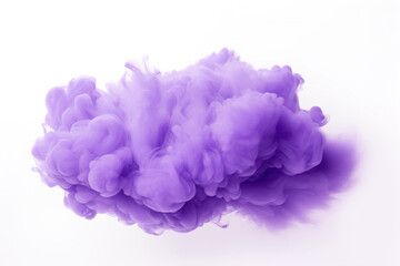 Fototapeta premium Purple cloud isolated on black background