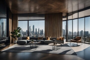 The avant-garde design of a minimalist luxury condo complex in the heart of the city