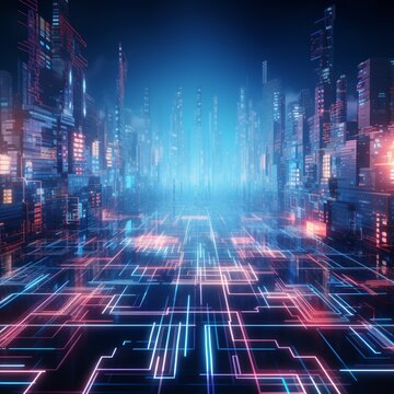 Abstract Background with Binary, A Visual Composition of Ones and Zeros Creating a Digital Symphony.