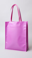 illustration of a pink shopping bag against white background