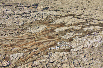 mud volcanoes from which flow mud rivers