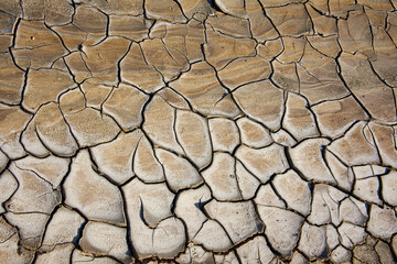 cones of mud volcanoes from which rivers of mud flow