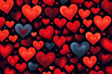 red hearts background - 677862943