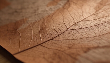Vibrant autumn foliage showcases nature beauty in textured macro close up generated by AI