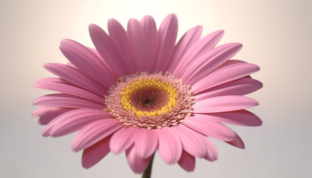 Vibrant gerbera daisy blossom, a gift of love in nature generated by AI