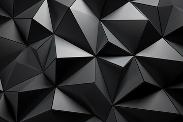 A trendy 3D surface featuring tetrahedrons, which creates a modern and atmospheric background. Generative AI