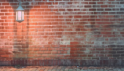 Weathered stone building exterior with rustic brick wall background design generated by AI