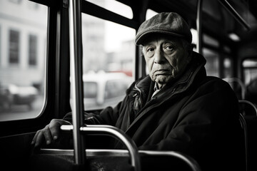 A depiction of an elderly person grappling with transportation issues underscores the demand for accessible and senior-friendly solutions