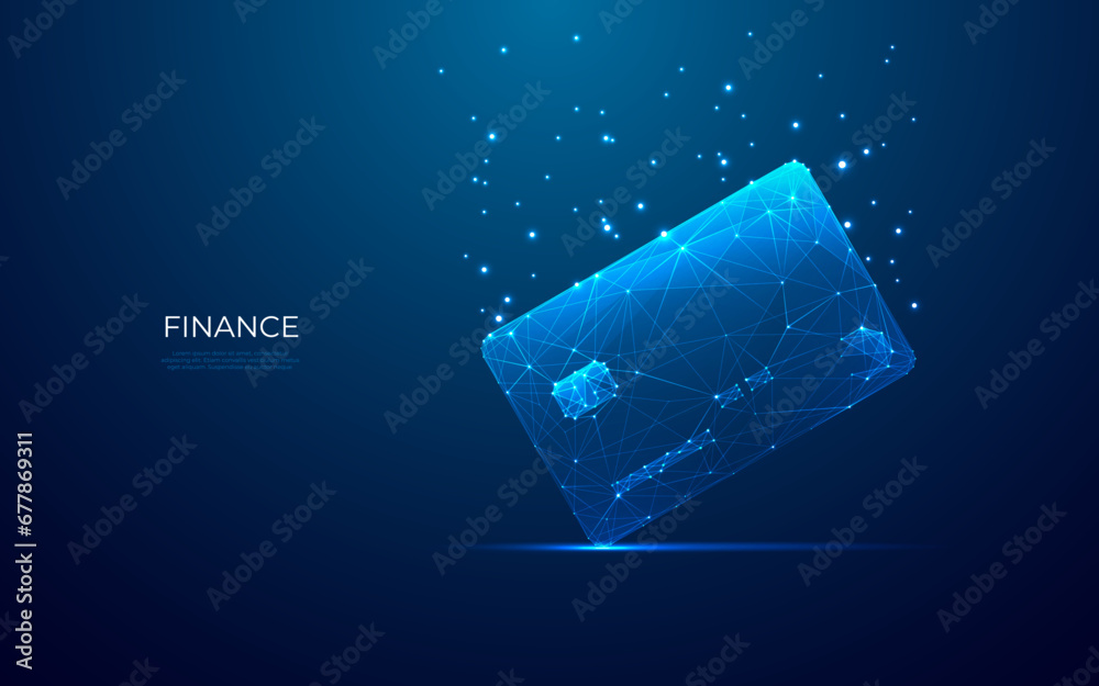 Aufkleber abstract bank credit card on technology dark blue background. payment element in futuristic hologram
