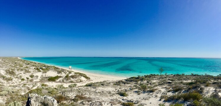 Panoramic view of beach and sea of Madagascar, Toliara 