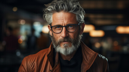 Fototapeta premium portrait of a senior man looking at camera.