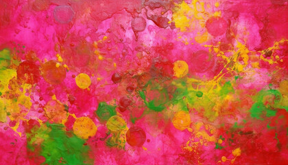 Vibrant colors splashing in messy grunge acrylic painting backdrop generated by AI