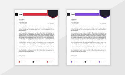 New Modern Creative Vector Business And Corporation Letterhead Design Template