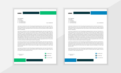 New Modern Creative Vector Business And Corporation Letterhead Design Template