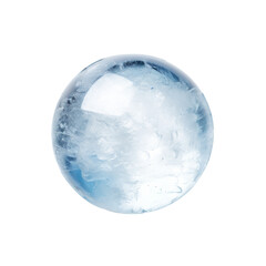 Fototapeta na wymiar Semi Transparent Ice Ball, Isolated with Transparent Background