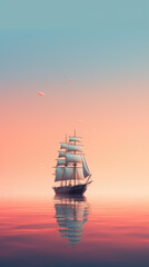 Fototapeta premium ship in the sea