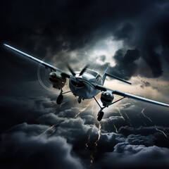 Naklejka premium airplane in the sky
