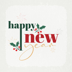 Happy new year 2024 - celebration design concept for cover, banner, poster, magazine, flyer and social media post template
