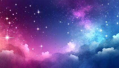 abstract starlight and pink and purple and blue clouds stardust blink background presentation star concept magazine powerpoint website marketing - obrazy, fototapety, plakaty
