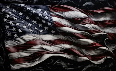 Fotobehang the american flag waving at a fast pace Generative AI © SKIMP Art