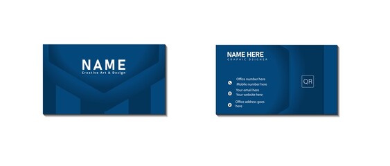 gradient color modern double sided corporate business card template design vector online