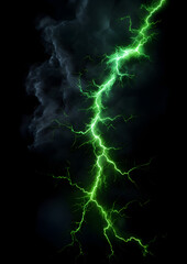 Green thunder lightning pattern, background shape