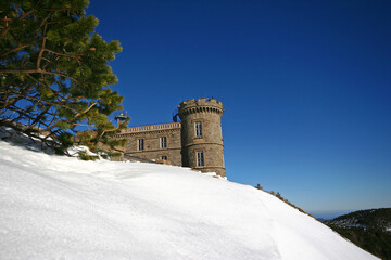 Mont Aigoual Cévennes gardoises, massif de l'Aigoual, sud du Massif Central, montagnes Occitanie, neige Aigoual, Hiver Cévennes Aigoual, 
