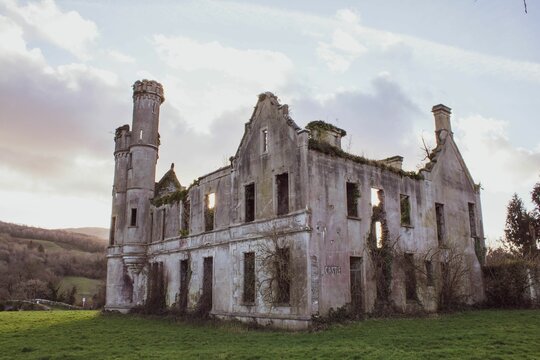 Scenic view of the Artdully castle located in Kenmare county in Ireland
