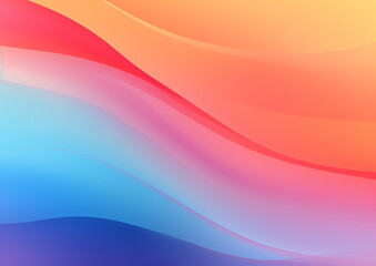 Elegant wavy formations of ribbons in a surreal 3D, Blue and purple gradient background, Colorful abstract. Iridescent Harmony: Abstract Wavy Multi-Colored. Website template concept
