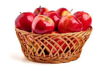 Red apple, isolated on white background.