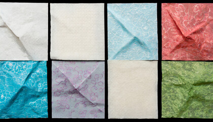 tissue paper with transparent background four pieces four designs